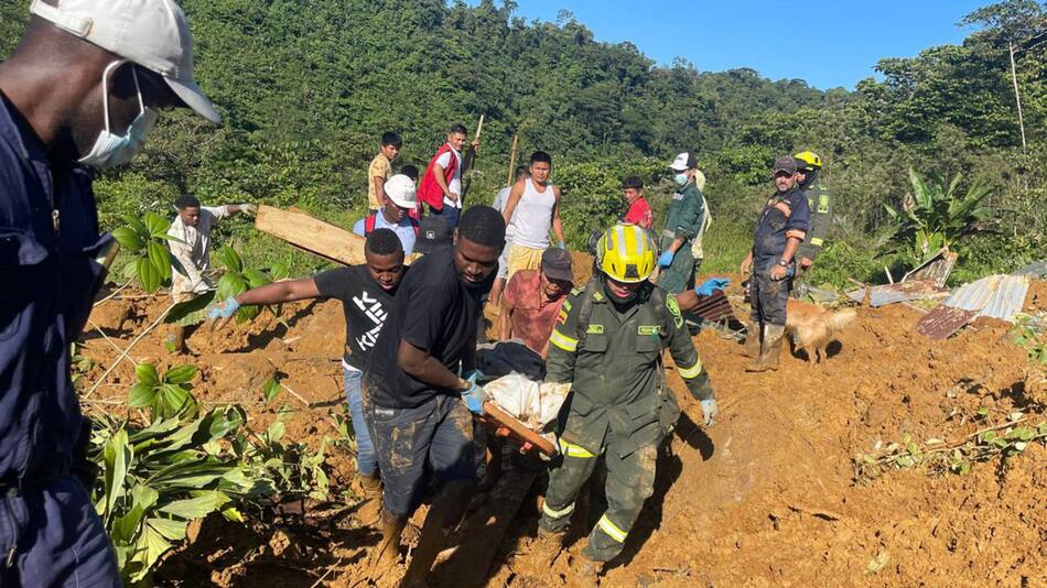 Alud en Colombia. Foto: EFE