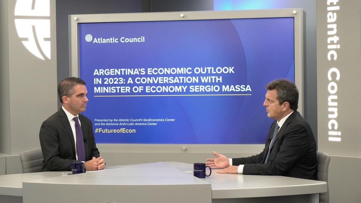 Sergio Massa en Estados Unidos. Foto: NA