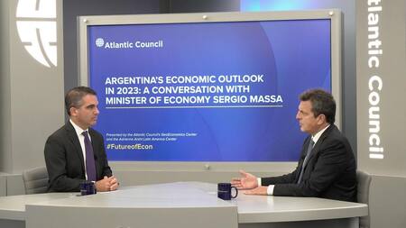 Sergio Massa en Estados Unidos. Foto: NA