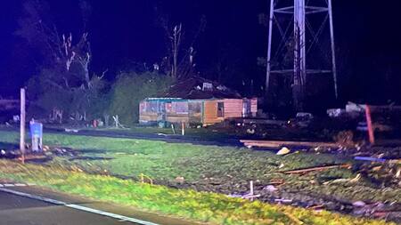 Tornado en Misisipi. Foto: REUTERS.