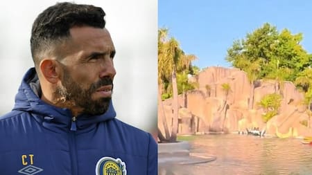 La impresionante mansión de Carlos Tevez: lago propio, copas, lujos y hasta un metegol de Boca