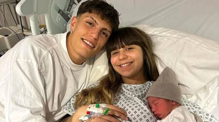 La nueva familia formada. Foto: Instagram @garnacho7