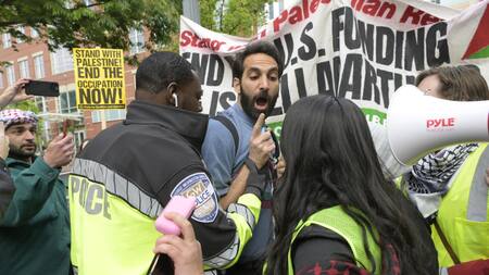 Manifestantes propalestinos. Foto: EFE.