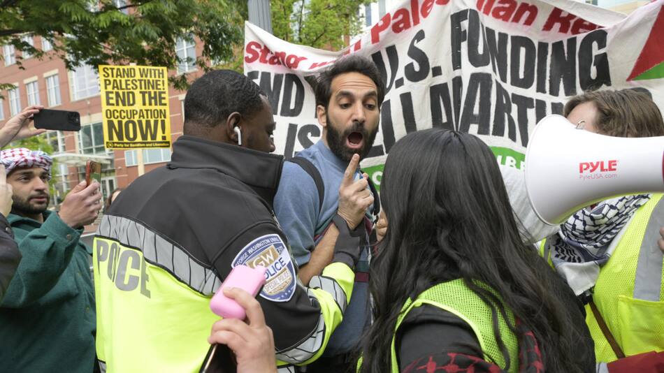 Manifestantes propalestinos. Foto: EFE.