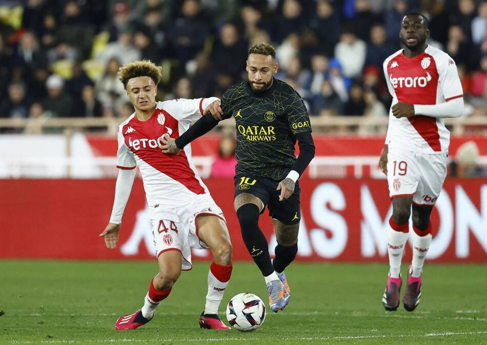 Neymar, Monaco vs PSG, Ligue 1. Foto: REUTERS