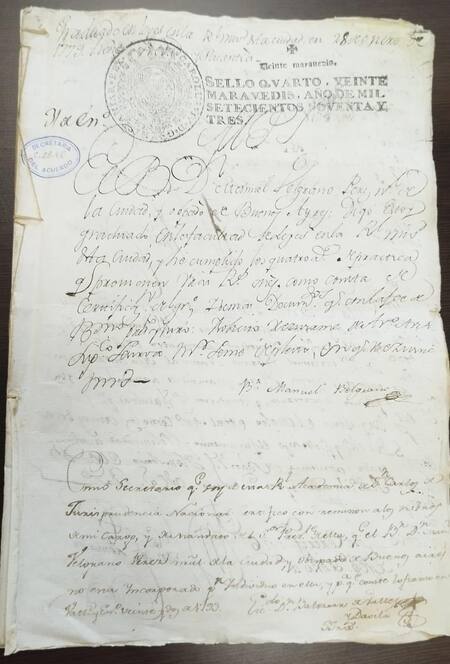 El documento con la firma de Belgrano