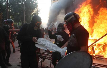 Incendio de una capilla en Chile, REUTERS
