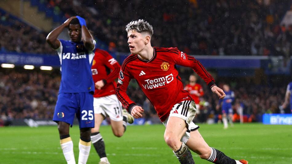 Alejandro Garnacho; Chelsea vs. Manchester United. Foto: Reuters.
