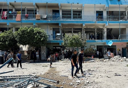 Israel atacó una escuela de la UNRWA. Foto: Reuters