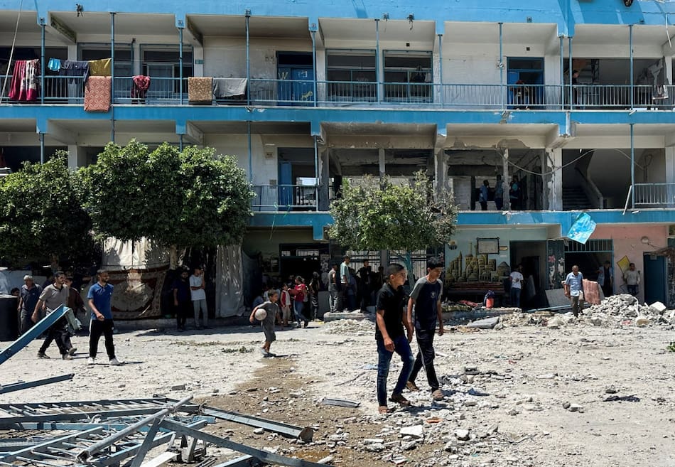 Israel atacó una escuela de la UNRWA. Foto: Reuters