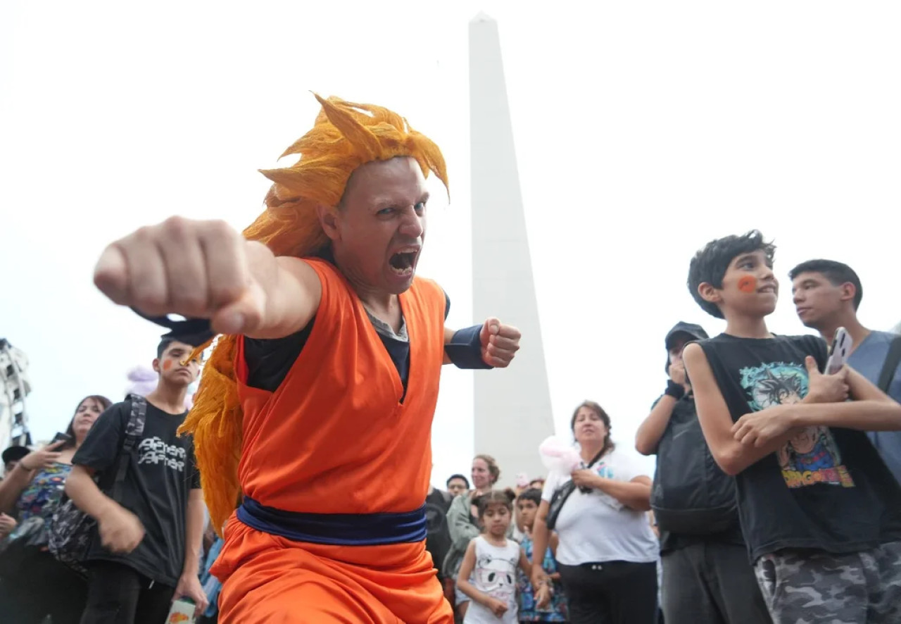 Fanáticos de Dragon Ball. Foto: NA