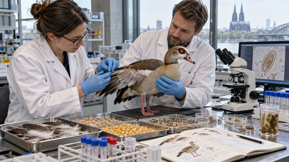 Un estudio de cuatro años en Alemania reveló que los gansos egipcios consumen cultivos de maíz y transportan 17 especies de parásitos.
