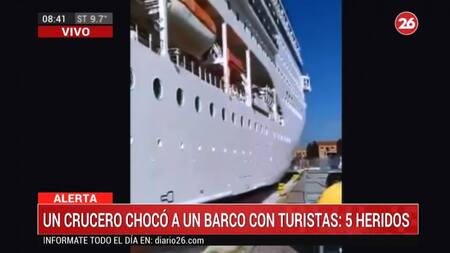 Venecia: crucero chocó barco con turistas