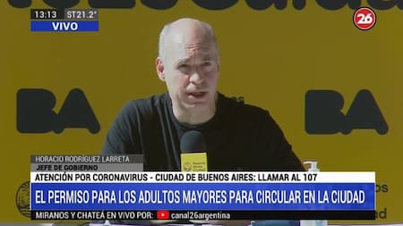 Coronavirus, Argentina, Permiso de circulación para adultos mayores, Horacio Rodríguez Larreta