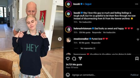Compartieron fotos de Bruce Willis en la actualidad junto a su familia. Foto: Instagram.
