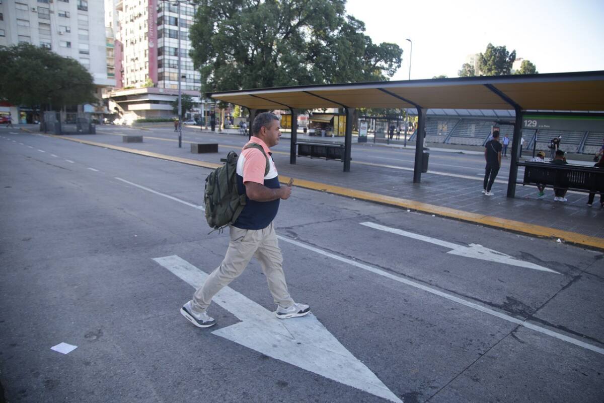 Paro de colectivos; paro de transporte. Foto: NA (Marcelo Capece)
