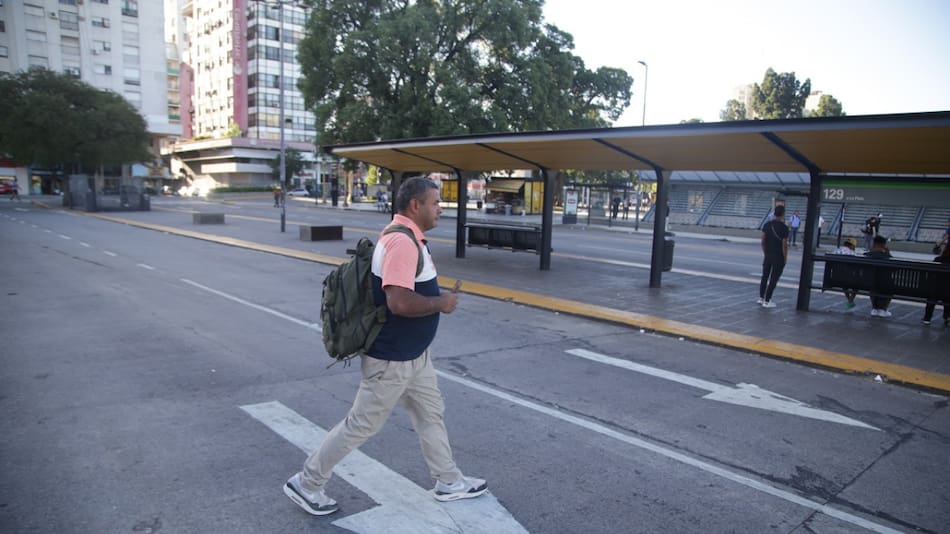 Paro de colectivos; paro de transporte. Foto: NA (Marcelo Capece)