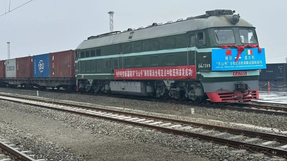 Tren del Middle Corridor chino, la Ruta de Transporte Internacional Transcaspiana. Foto: middlecorridor.com