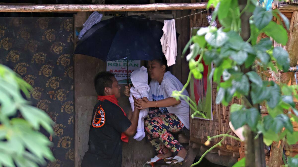 Tormenta en Filipinas. Foto: Télam.