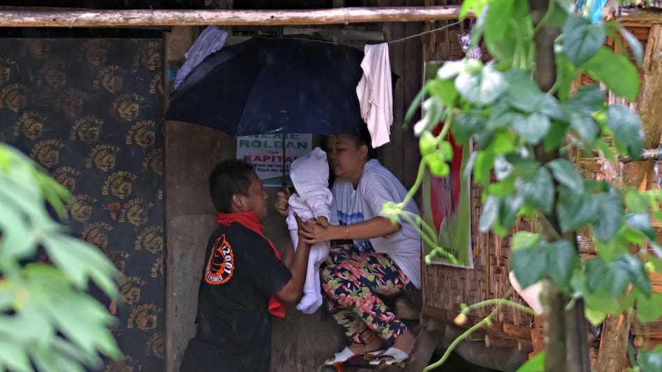Tormenta en Filipinas. Foto: Télam.