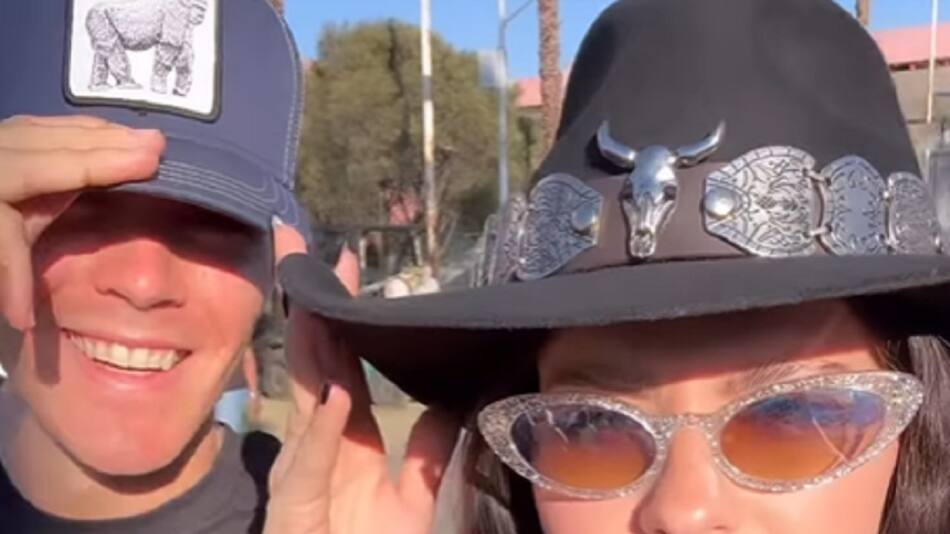 Marcos Ginocchio y la China Suárez. Foto: captura Instagram.