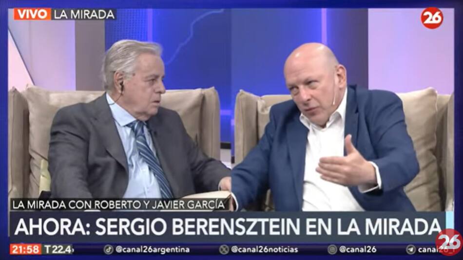 Sergio Berensztein en La Mirada. Foto: Captura de pantalla.