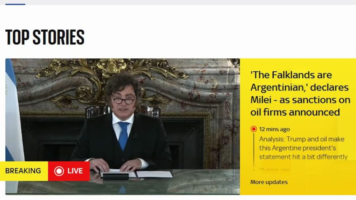 El portal Sky News relativizó lo dicho por el presidente argentino.