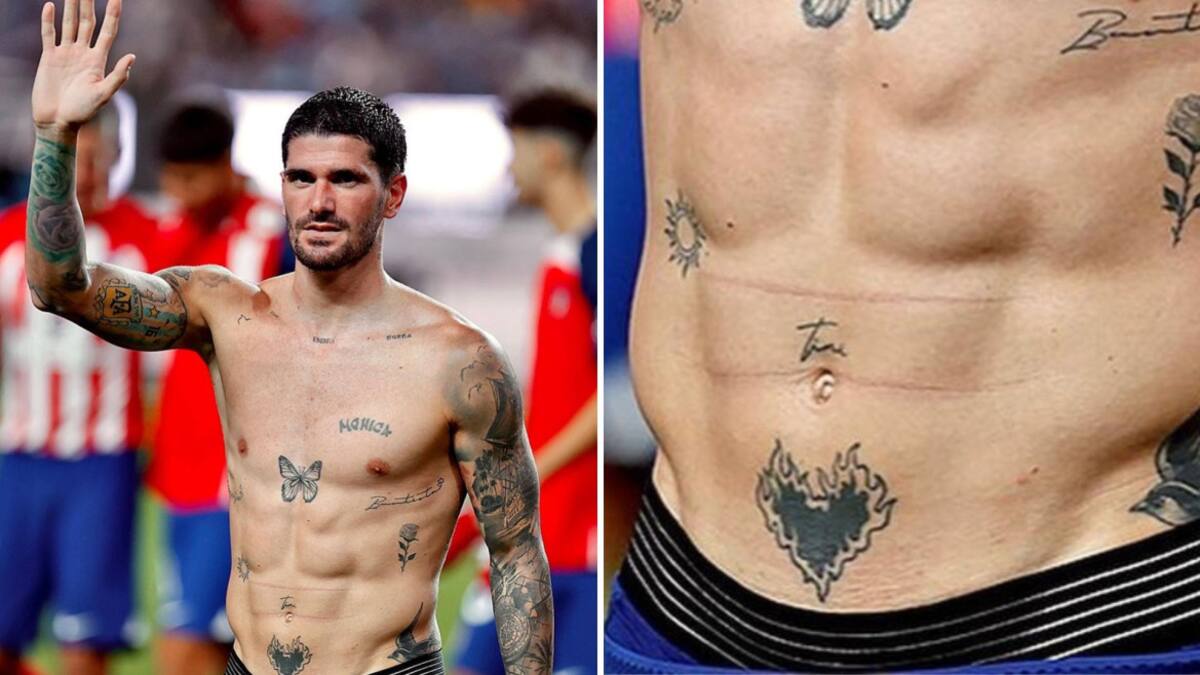 El tatuaje de Rodrigo de Paul para Tini Stoessel. Foto: Instagram @rodridepaul.