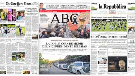 Tapas de diarios del mundo, miércoles 20 de mayo de 2020