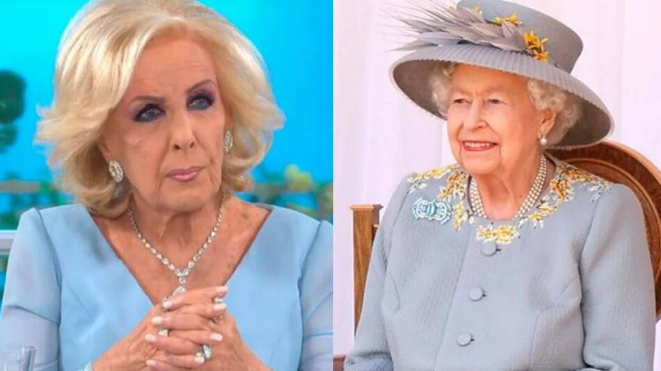 Mirtha Legrand y la Reina Isabel II. Foto: NA.
