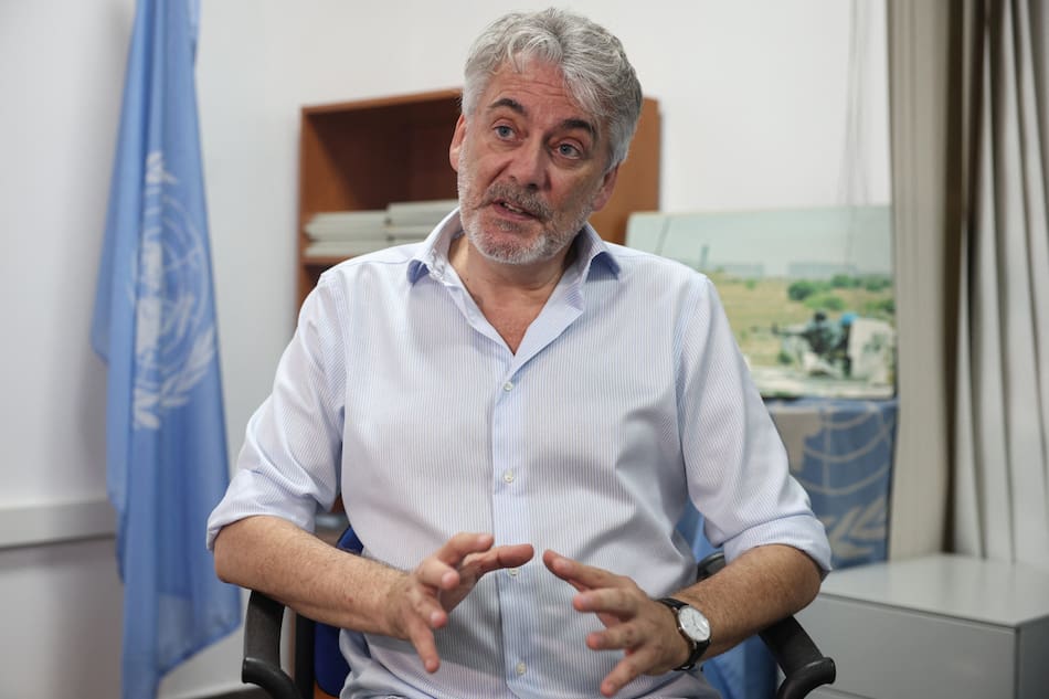 Andrea Tenenti, portavoz de la Fuerza Provisional de las Naciones Unidas para el Líbano (FINUL). Foto: Reuters.