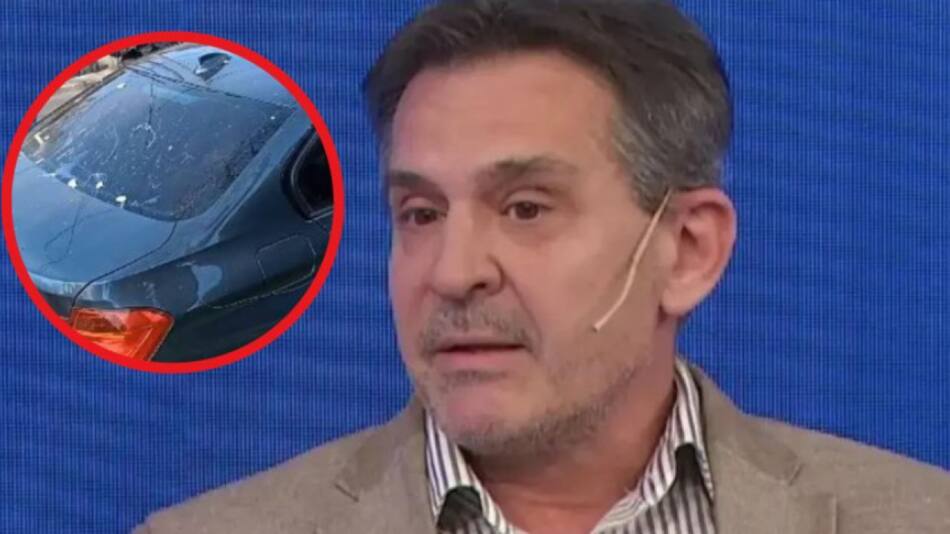 Aníbal Lotocki y los huevazos contra su auto. Video: NA.