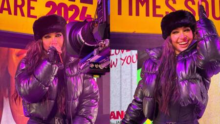 María Becerra en Times Square. Foto: Instagram/mariabecerra