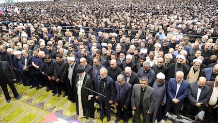 Masivo funeral de Ismail Haniyeh, líder político de Hamás. Foto: EFE.