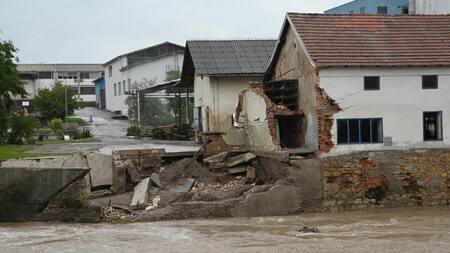 Destrozos en Eslovenia. Foto: EFE.