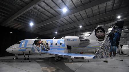 Avión Maradona. Foto: NA