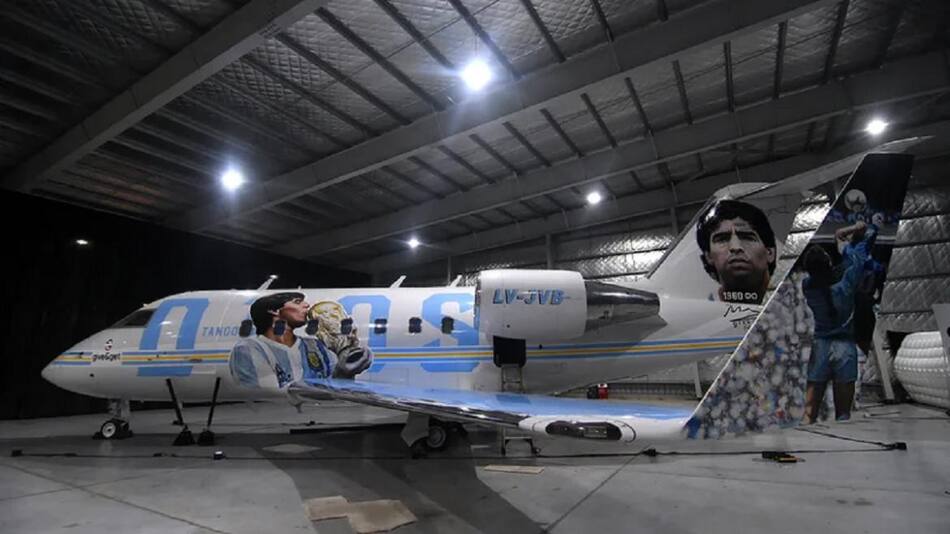 Avión Maradona. Foto: NA