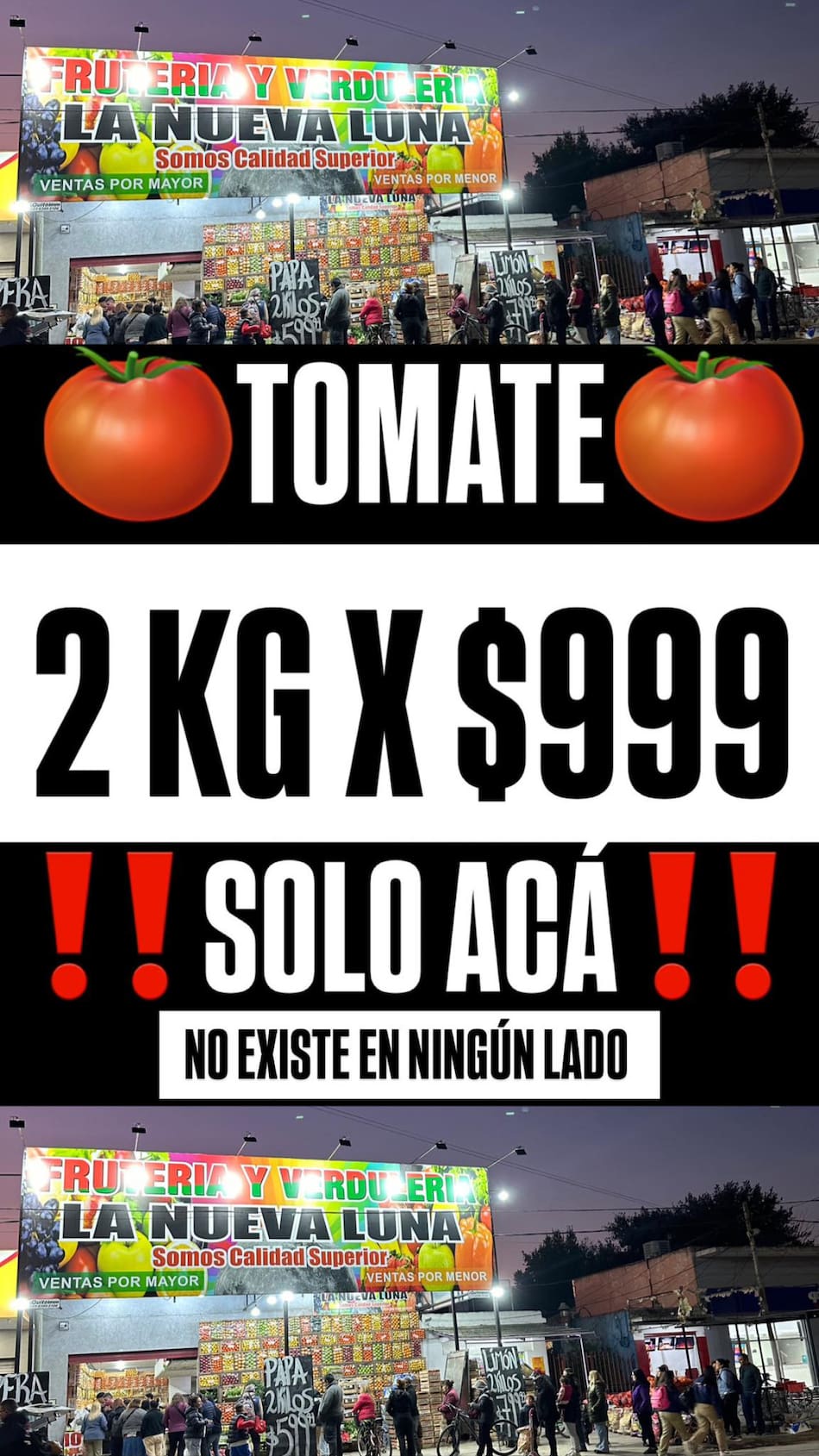 Verdulería "La nueva luna" en Guernica. Foto: Facebook / Lanuevaluna Verduleria,