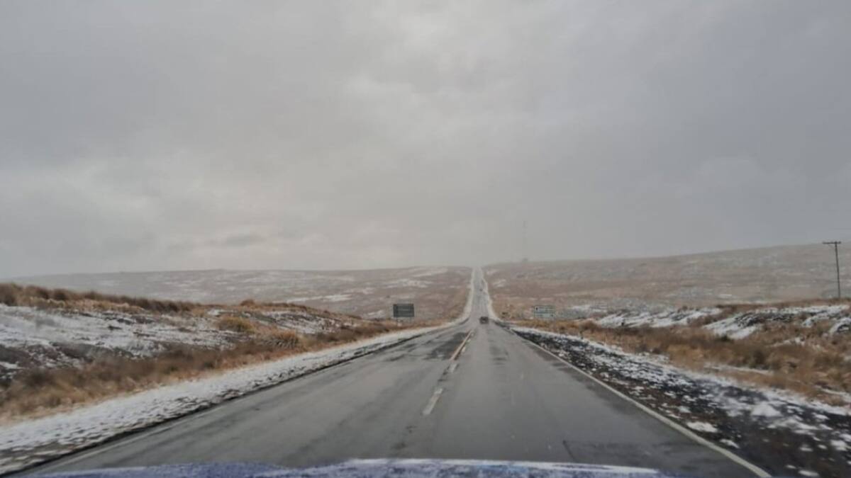 Nieve en las Altas Cumbres, Córdoba. Foto X.