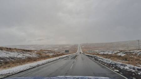 Nieve en las Altas Cumbres, Córdoba. Foto X.