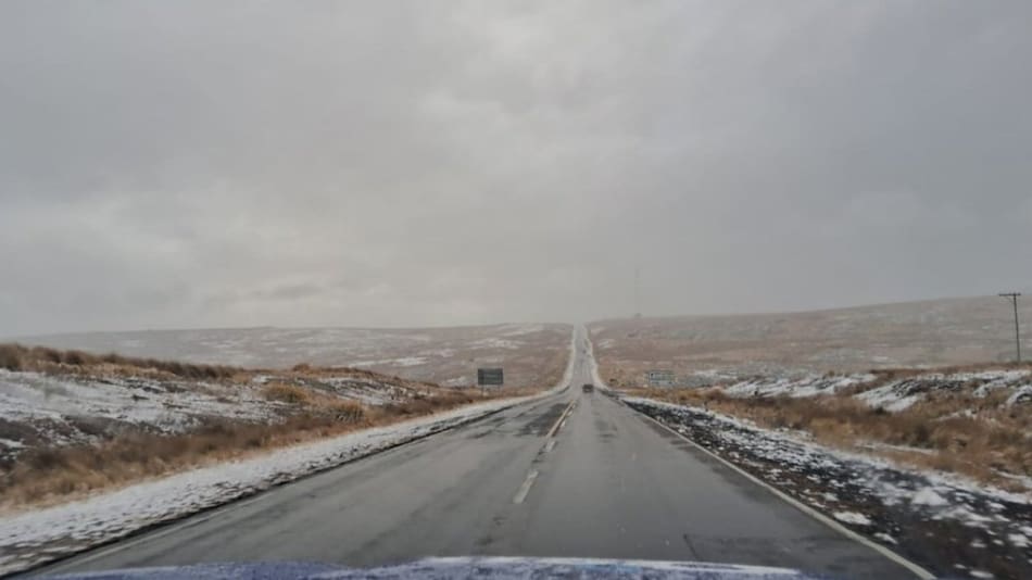 Nieve en las Altas Cumbres, Córdoba. Foto X.