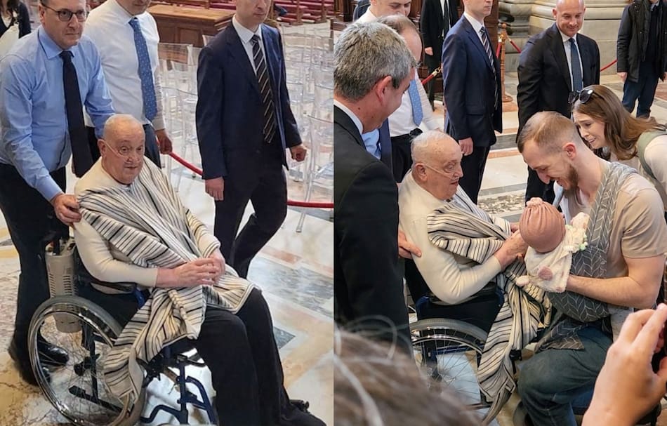 El papa Francisco reapareció en público. Fotos: Reuters/Luiz Gil