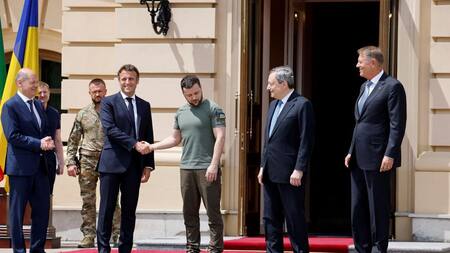 Guerra Rusia y Ucrania, Zelenski y líderes europeos