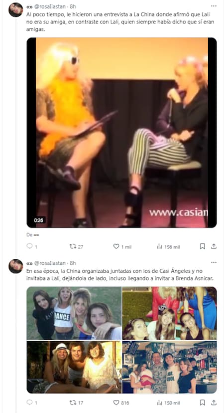 Lali Espósito y la China Suárez 4. Foto: X.