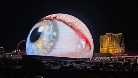 MSG Sphere: la impactante esfera en Las Vegas. Foto: NA.