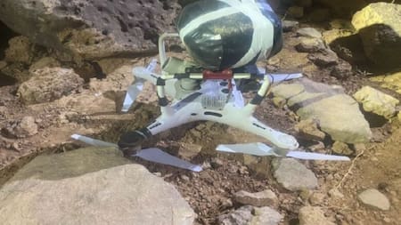 Dron con metanfetaminas. Foto: Twitter.