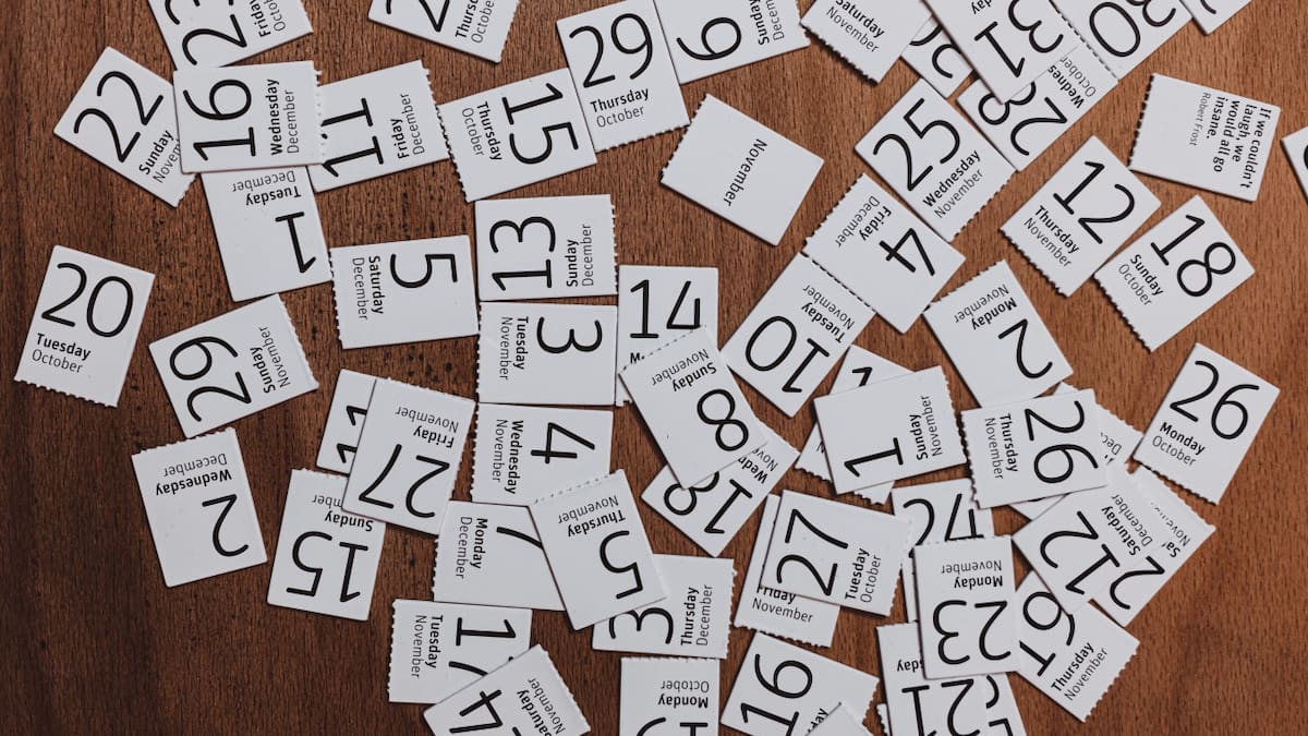 Calendario. Foto: Unsplash