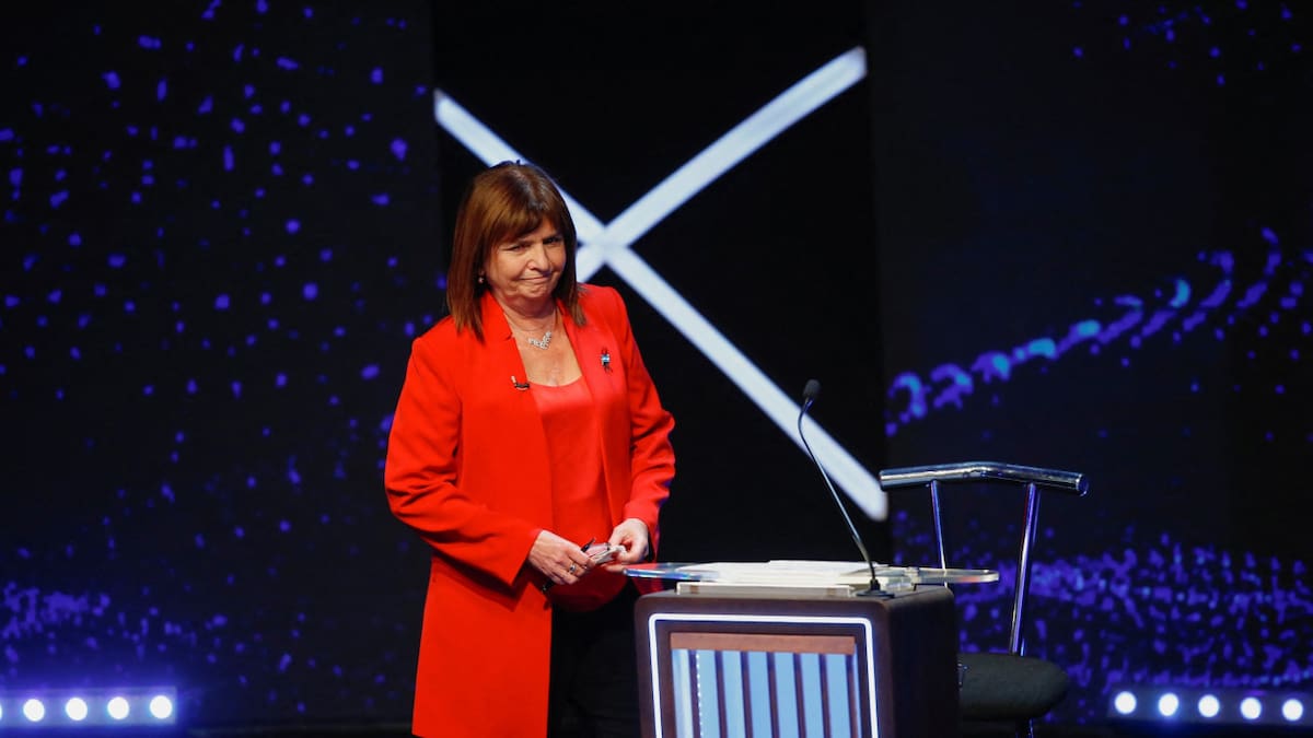 Patricia Bullrich en el debate presidencial. Foto: NA.