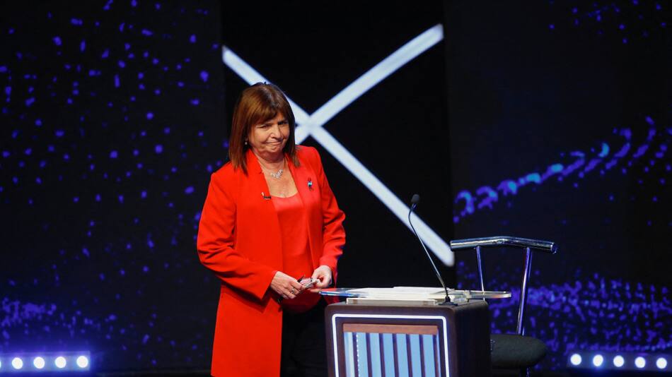Patricia Bullrich en el debate presidencial. Foto: NA.