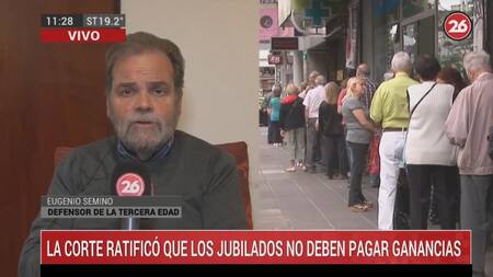 Eugenio Semino sobre fallo de la Corte a jubilados, móvil con Canal 26